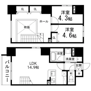 ラ・リューシュ仙台【9階】の間取り