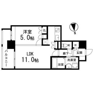 ディークレスト太子堂駅前 East【0810号室】の間取り