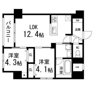 ルアーナ・エール・レジデンス仙台【507号室】の間取り