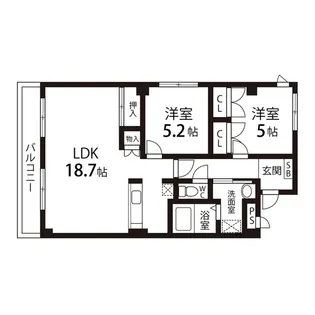 グローリアス鹿野【201号室】の間取り