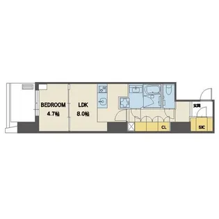 シーズンフラッツ上杉【6階】の間取り