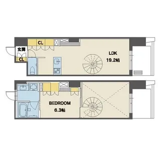 シーズンフラッツ上杉【1210号室】の間取り
