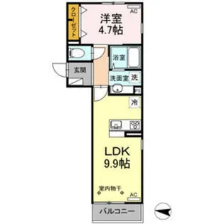 DーROOM木町通【1階】の間取り