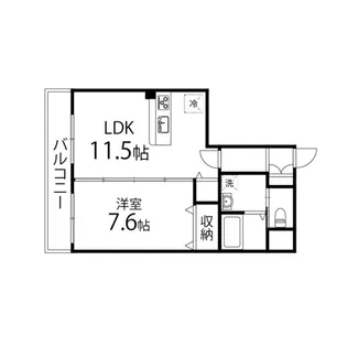 スパシアス鉄砲町東【203号室】の間取り