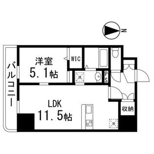 スパシアス鉄砲町東【1階】の間取り