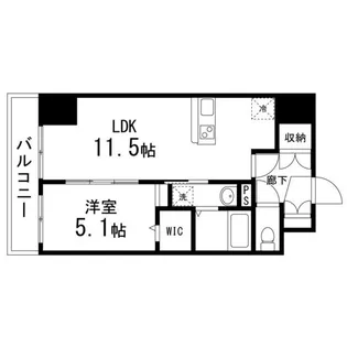 スパシアス鉄砲町東【5階】の間取り