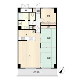 高砂関弐番館【502号室】の間取り