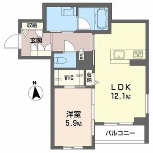 シャーメゾン宮Ⅱ【2階】の間取り