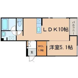 ベレオ真栄広瀬町【203号室】の間取り
