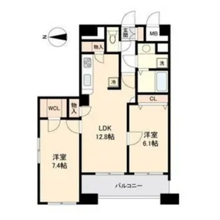 プライムアーバン仙台五橋【6階】の間取り