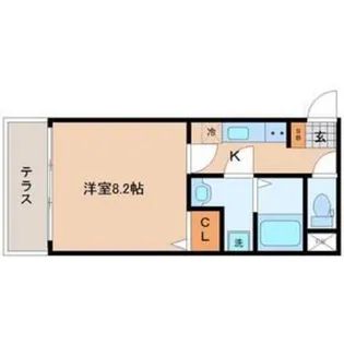 BLESSED LIFE花京院【105号室】の間取り