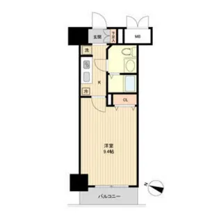 ノーブルプレイス北四番丁【4階】の間取り