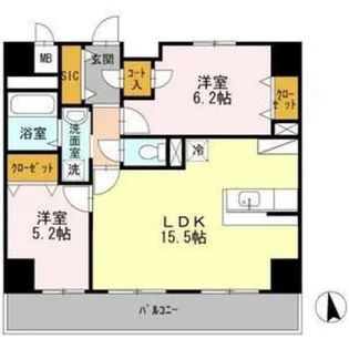 チャコールウッドステージ【702号室】の間取り