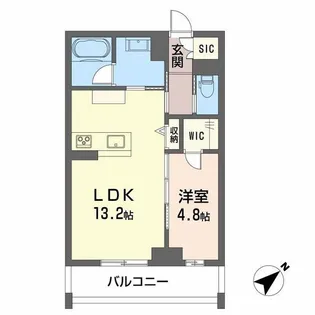 CLASSEUM連坊Ⅲ【3階】の間取り