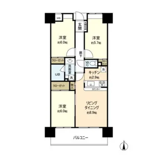 MFPRコート宮町【3階】の間取り