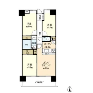 3LDKの間取り画像