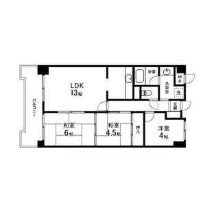 YSKコーポ中山台【404号室】の間取り