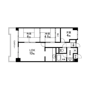 YSKコーポ中山台【505号室】の間取り