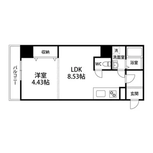 グレイス大町【401号室】の間取り