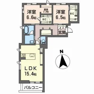 ラ・ルーチェ台原【3階】の間取り