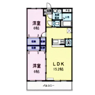 オルテンシア泉崎A【102号室】の間取り