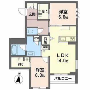 Albemarle上杉【2階】の間取り