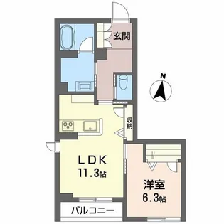 Albemarle上杉【2階】の間取り