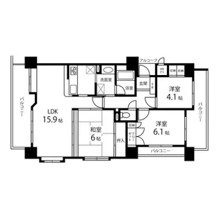ナイスアーバン森林公園【308号室】の間取り