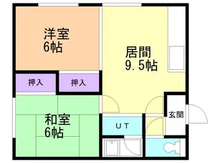 フルタコーポ【2F右号室】の間取り
