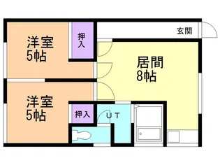 高南荘【左下1-L号室】の間取り