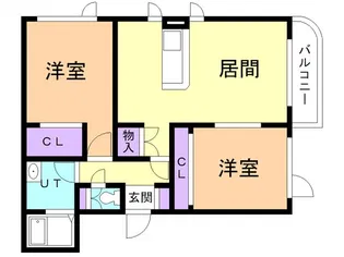 ランディックアイリ【201号室】の間取り