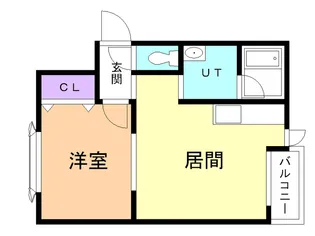 クレールM【101号室】の間取り