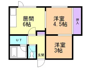 学)ハイツ新生【1階】の間取り