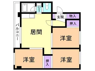 KTハイツ【405号室】の間取り
