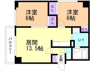 グランコート中島【702号室】の間取り