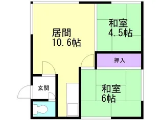 進藤アパート(手前)【2F号室】の間取り