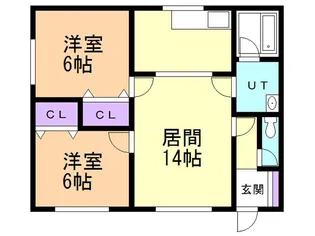 北町ハイツⅡ【102号室】の間取り