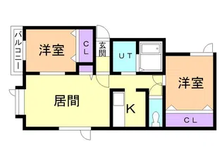 グランファミール栄町【2階】の間取り