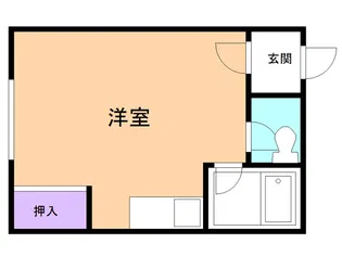 ハイツカレッヂ若草【103号室】の間取り