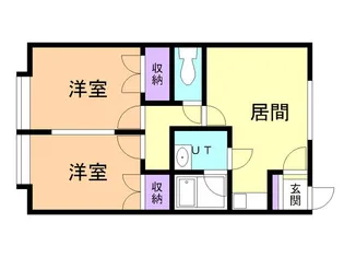 グローリー新生【201号室】の間取り