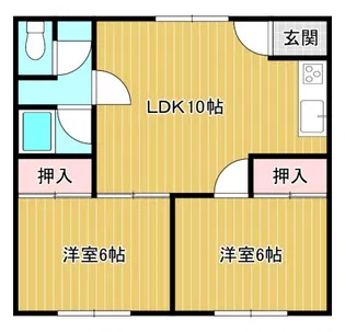 セイコーハイツやすの【204号室】の間取り