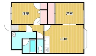 コーポオリエント【203号室】の間取り