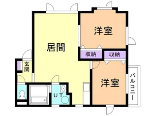 Abe’sコーポⅡ【101号室】の間取り