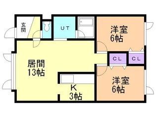 コーポプリムラ【1階】の間取り