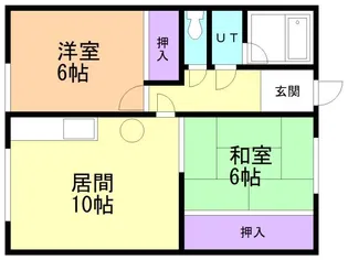 加地ハイツ2号棟【203号室】の間取り