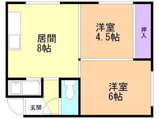 越後第2アパート【103号室】の間取り
