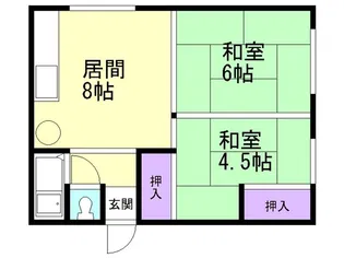 越後第2アパート【202号室】の間取り