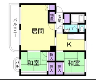 港北ハイツ2【215号室】の間取り