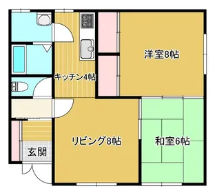 健康マンション2号棟【102号室】の間取り