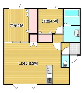 リアンハイムイブ【1C号室】の間取り